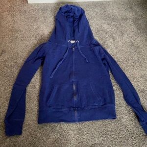 Navy blue zip up jacket